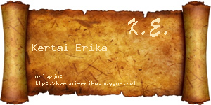 Kertai Erika névjegykártya